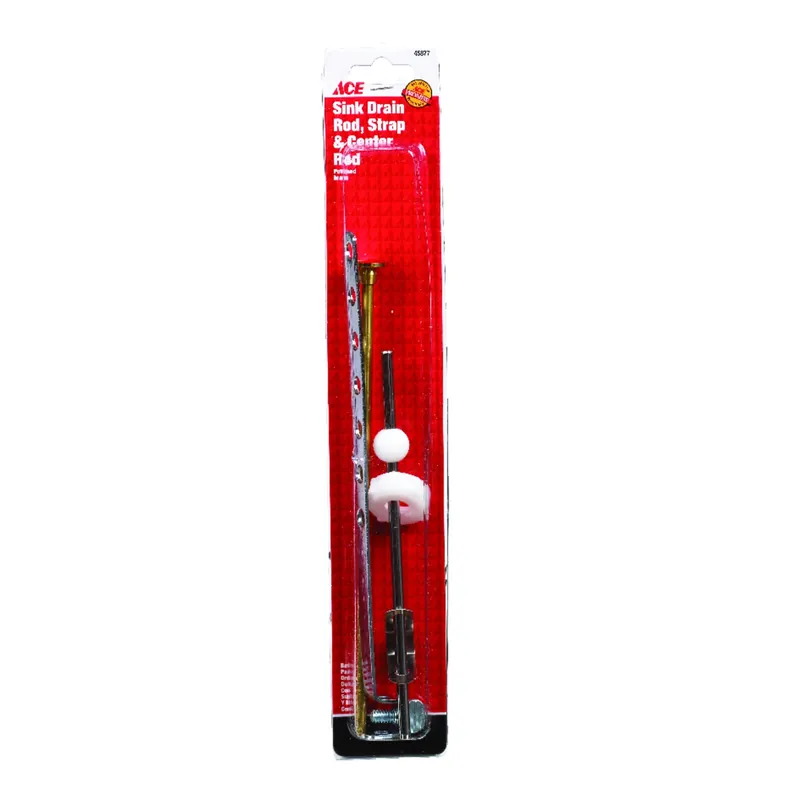 Brushed Brass Sink Drain Rod And Strap For Lavatory Sinks