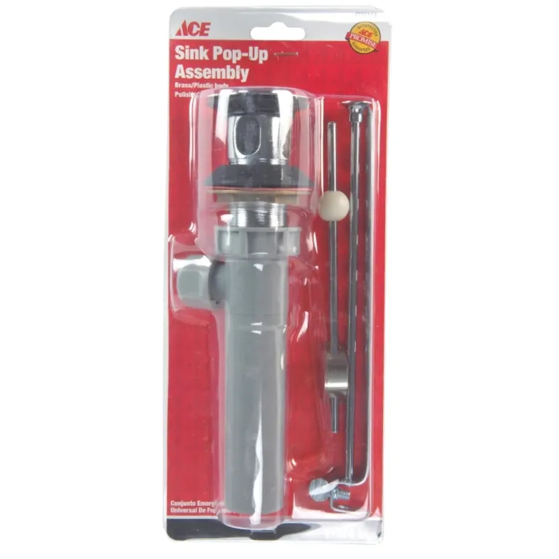 1-1/4 In. Chrome Plastic Pop Up Assembly For Plumbing Stoppers