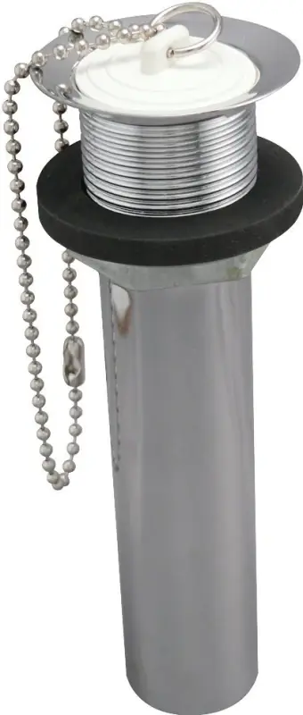 Pp820-75 Lavatory Plug, 1-1/4 In. Diameter, Brass/rubber, Chrome Finish