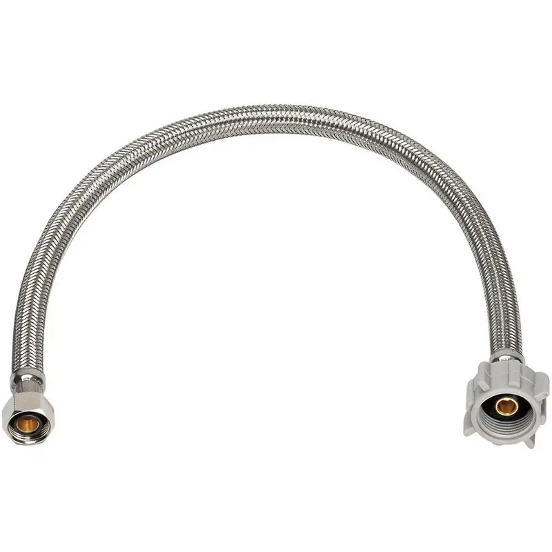 9 In. Braided Stainless Steel Toilet Supply Line - 0.75 Ft. With 7/8 In. Connector