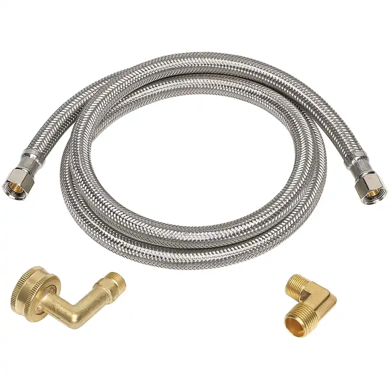 3/8 In. Compression X 3/8 In. Diameter Braided Stainless Steel Supply Line 48 Ft.