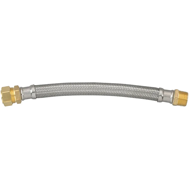 7/8 In. Compression X 3/4 In. Dia. Mip 24 In. Braided Stainless Steel Water Heater Supply Line