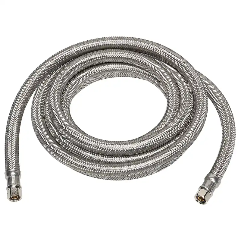 1/4 In. Compression X 1/4 In. Dia. 20 Ft. Braided Stainless Steel Ice Maker Supply Line