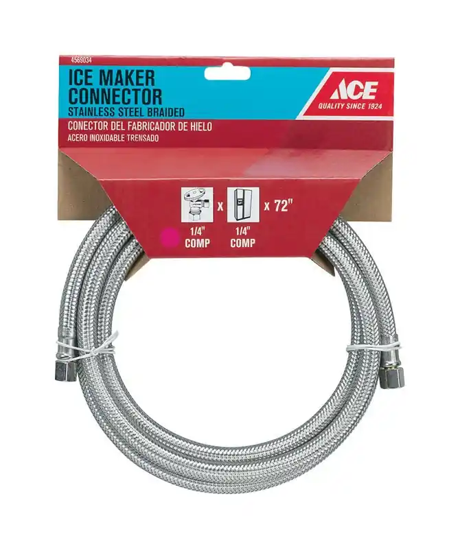 1/4 In. Compression X 1/4 In. Dia. 72 In. Braided Stainless Steel Ice Maker Supply Line