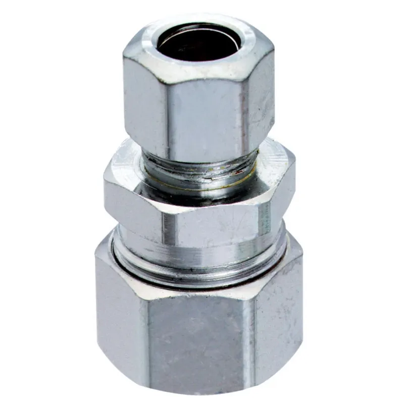 5/8 In. Compression X 3/8 In. Diameter Compression Brass Straight Connector