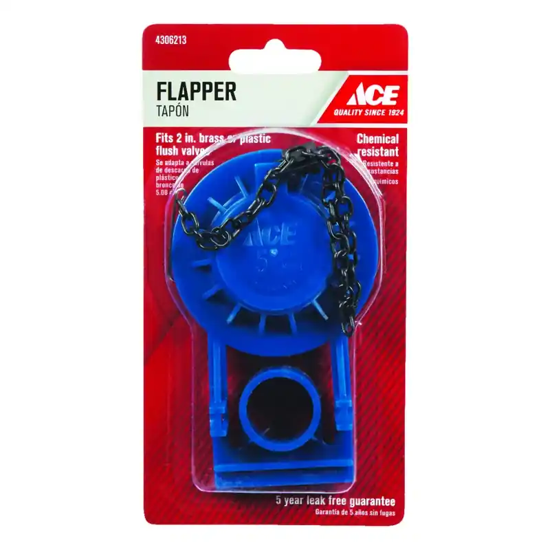 Toilet Flapper - Chemical Resistant Blue Plastic For 2" Valves