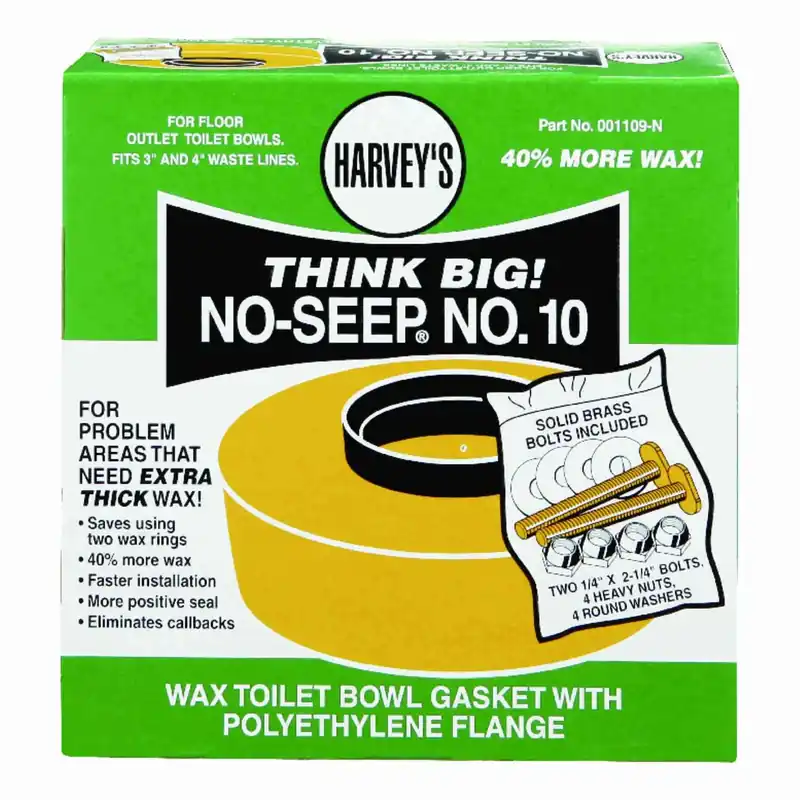 Extra Thick Toilet Bowl Gasket With Wax & Polyethylene Flange - Model 001109-n