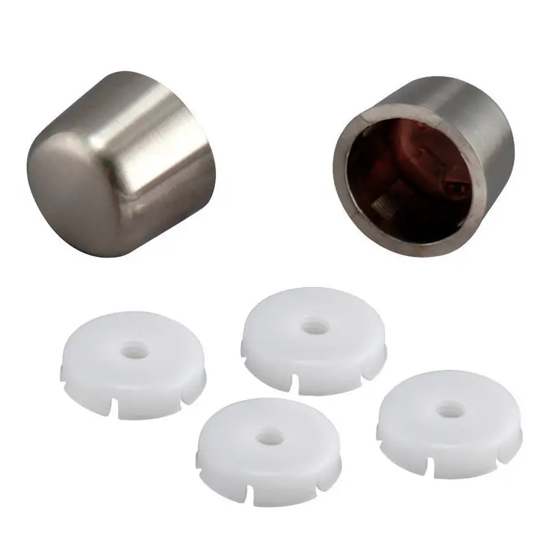 Universal Toilet Tank Bolt Caps Brushed Plastic 2-pack