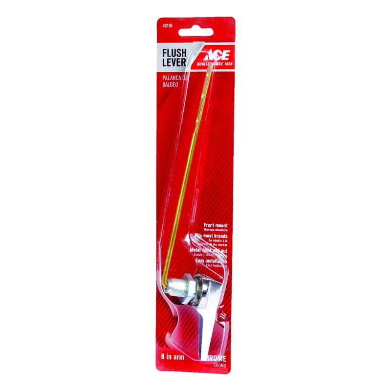 Tank Lever Chrome Plated Brass 8" Arm For Most Toilets