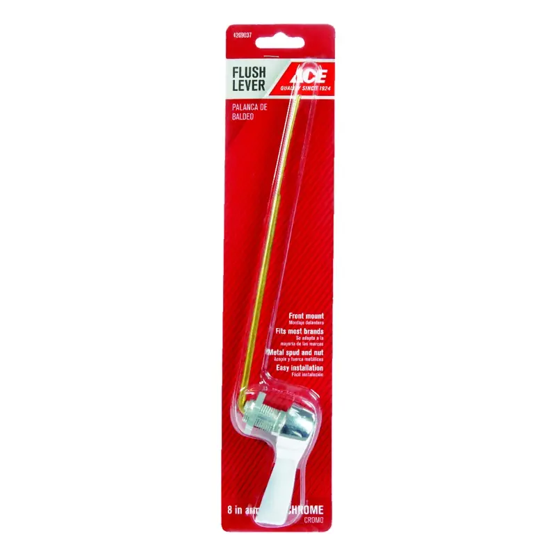 Flush Lever In Silver/white Chrome Plated Plastic For Universal Toilets