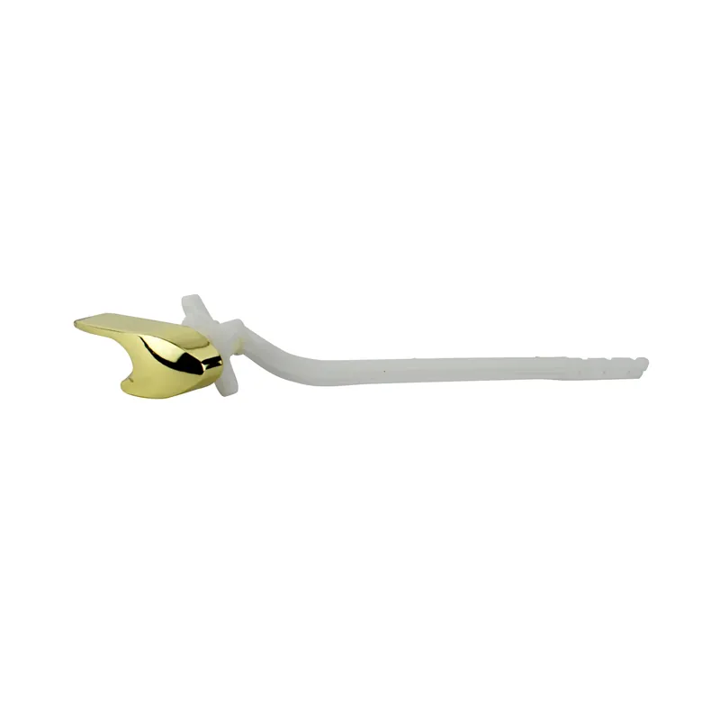 Flush Lever Plastic Tank Lever With Polished Brass Finish And 9 Inch Arm