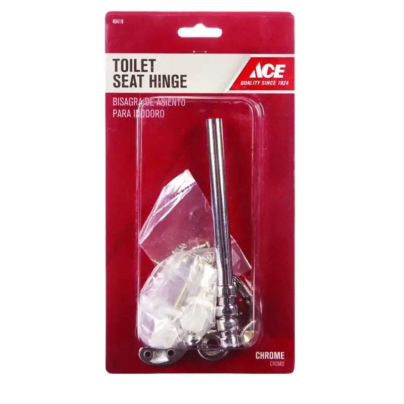 Chrome Plated Toilet Seat Hinge - Model Ace835-37, Durable Plastic Construction
