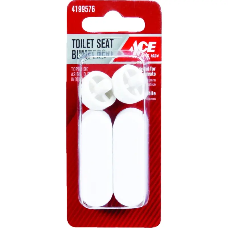 Toilet Seat Bumper Set White Plastic Universal Fit Model Ace836-41