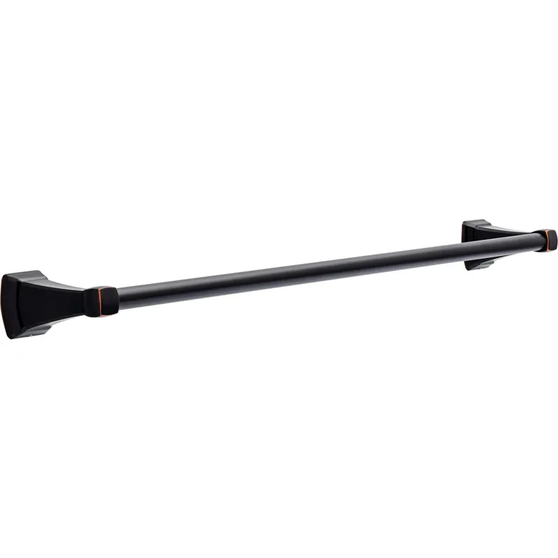 Flynn Oil Rubbed Bronze Towel Bar 24 In. L Die Cast Zinc - Modern Design