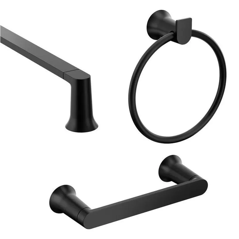 Moen Genta Matte Black Zinc Towel Bar – Modern Bathroom Hardware