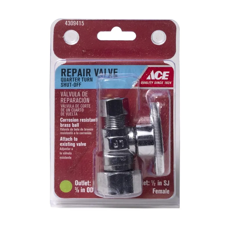 1/2 In. Fip X 3/8 In. Fpt Brass Repair Valve - Durable Shut Off Tool