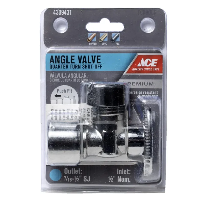 1/2 In. Fpt X 1/2 In. Mpt Brass Shut-off Valve - Model Ace2623polf