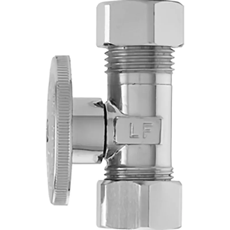 5/8 In. Compression X 7/16 In. Mpt Brass Straight Stop Valve - Model Ace2070lf