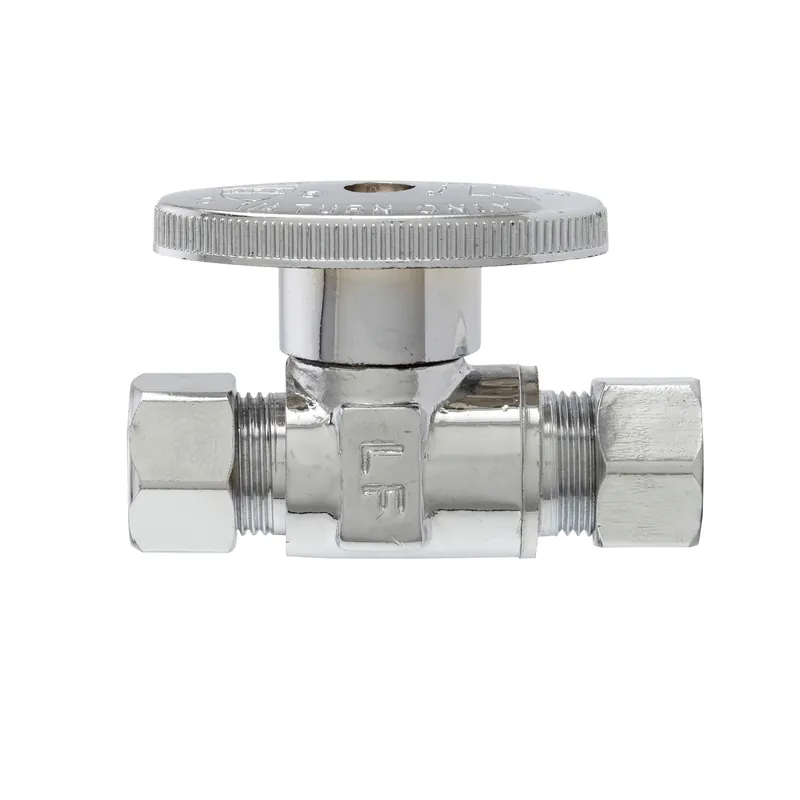 3/8 In. Compression X 3/8 In. Compression Brass Straight Valve - Lead-free