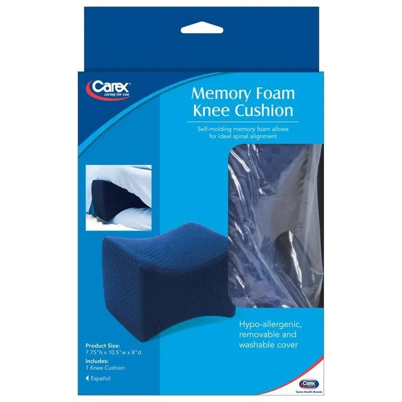 Carex Health Brands Navy Ergonomic Support Pillow – 1 Pack