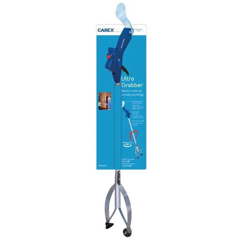 Carex Health Brands Blue Ultra Grabber – Ergonomic Reach Tool For Seniors & Rehab (1‑Pack)