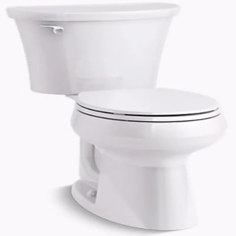Cavata White Round Bowl 1.28 Gpf Complete Solution Toilet With Comfort Height