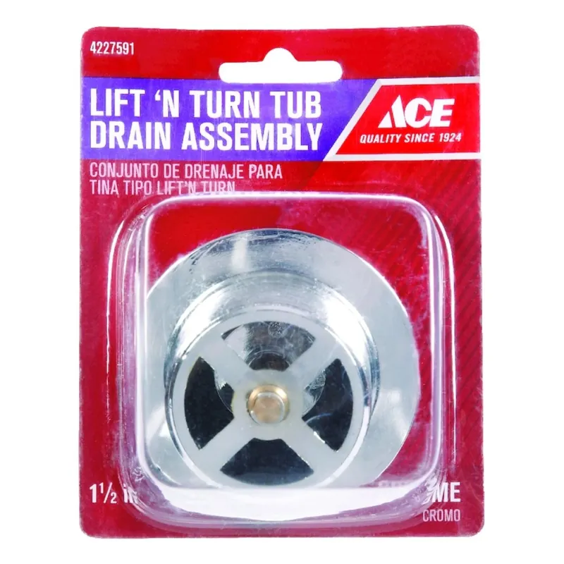 1-1/2 In. Polished Metal Lift N Turn Drain Assembly - Model Ace862-1