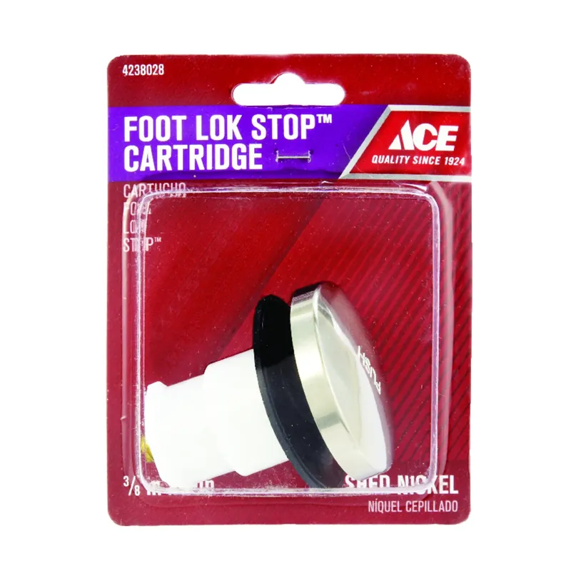 Foot Lok Stop Cartridge 3/8 In. Brushed Nickel Plastic Tub Drain Stopper