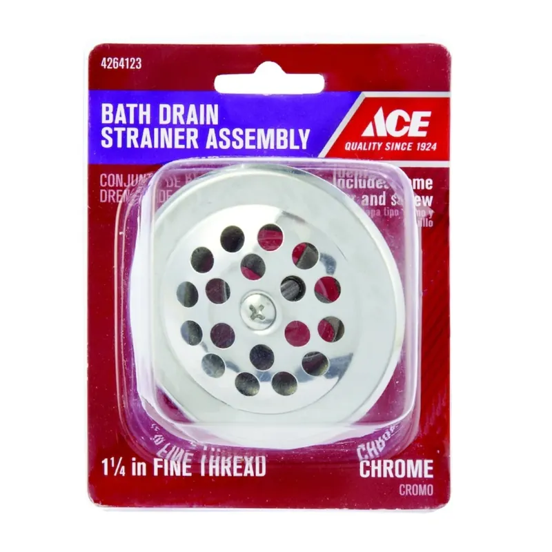 1-1/4 In. Chrome Shower Drain Strainer Assembly - Model Ace870-94