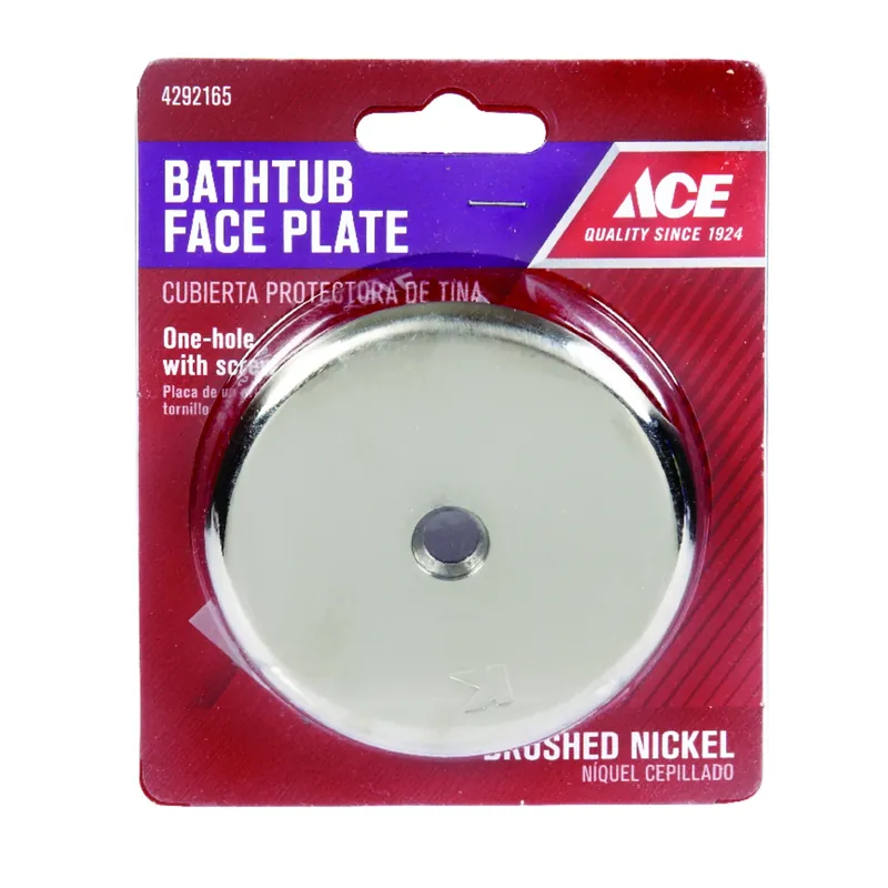 3-3/16 In. Diameter Nickel Face Plate For Bath Tub Sinks