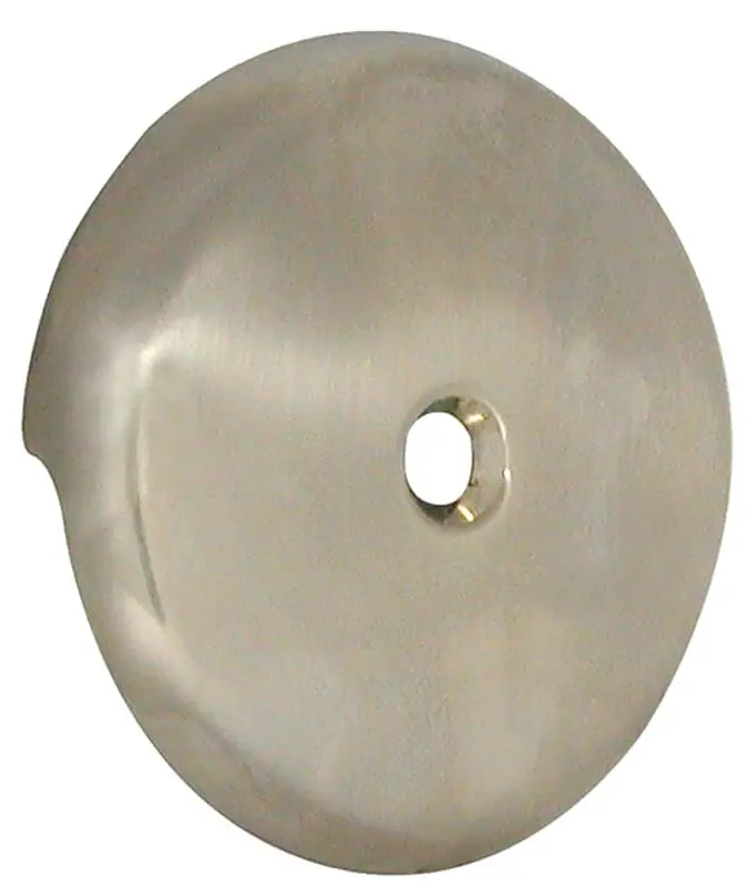 Tub Overflow Plate, Single-Hole, Brushed Nickel