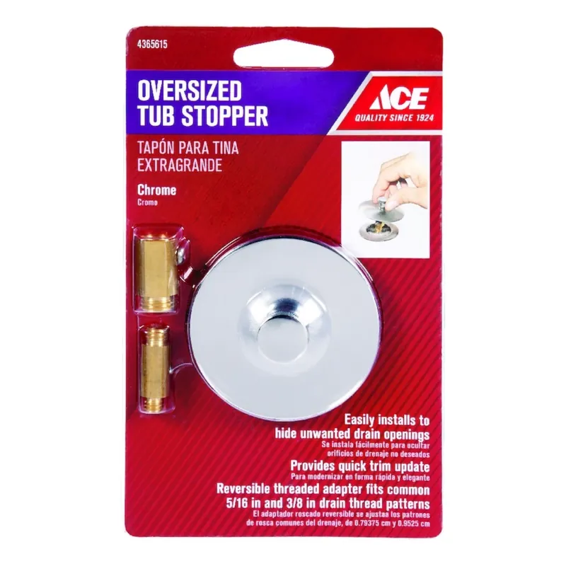 Multi-size Polished Chrome Brass Tub Stopper - Model Ace826-35pc