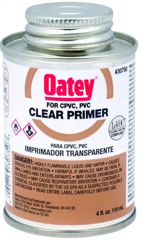 Clear Pipe Primer & Cleaner, 4 Oz.