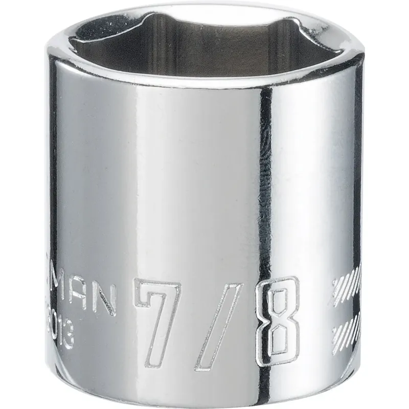 Craftsman 7/8 In. X 3/8 In. Drive Sae 6 Point Standard Shallow Socket