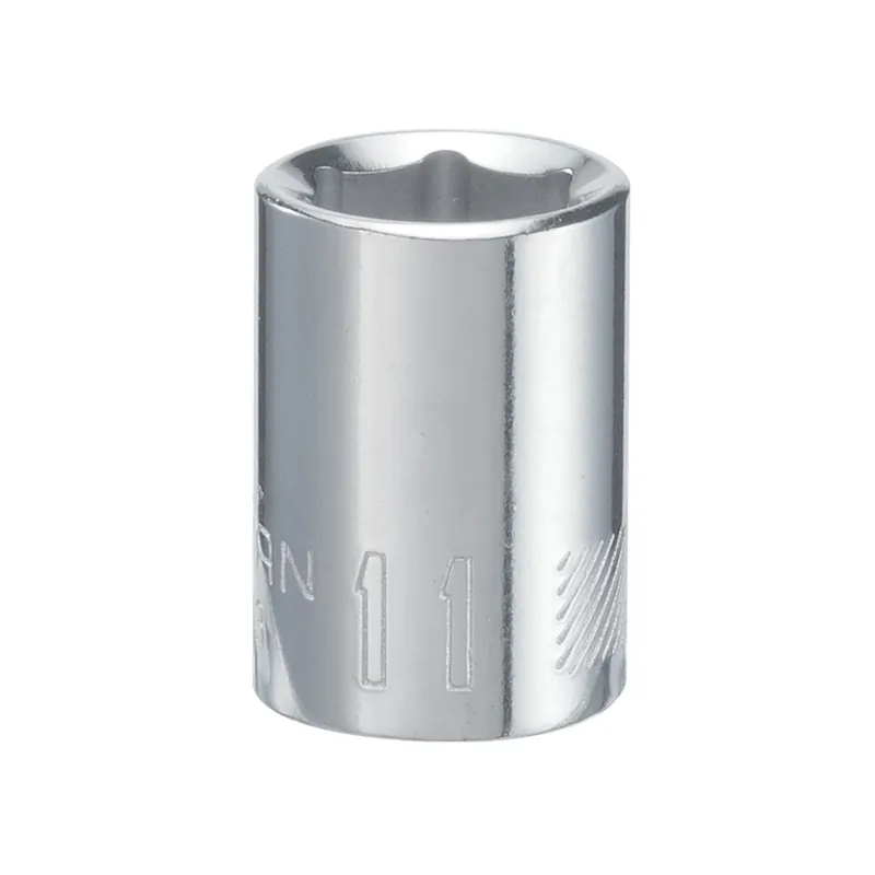 11 Mm X 3/8 In. Drive 6 Point Shallow Socket - Single Piece