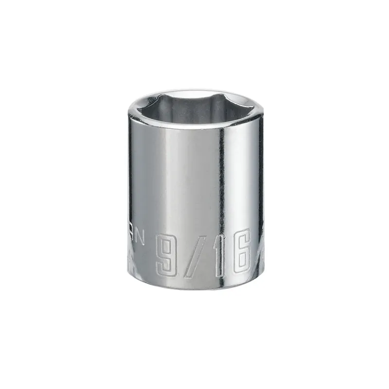 9/16 Inch X 3/8 Inch Drive Sae 6 Point Standard Shallow Socket
