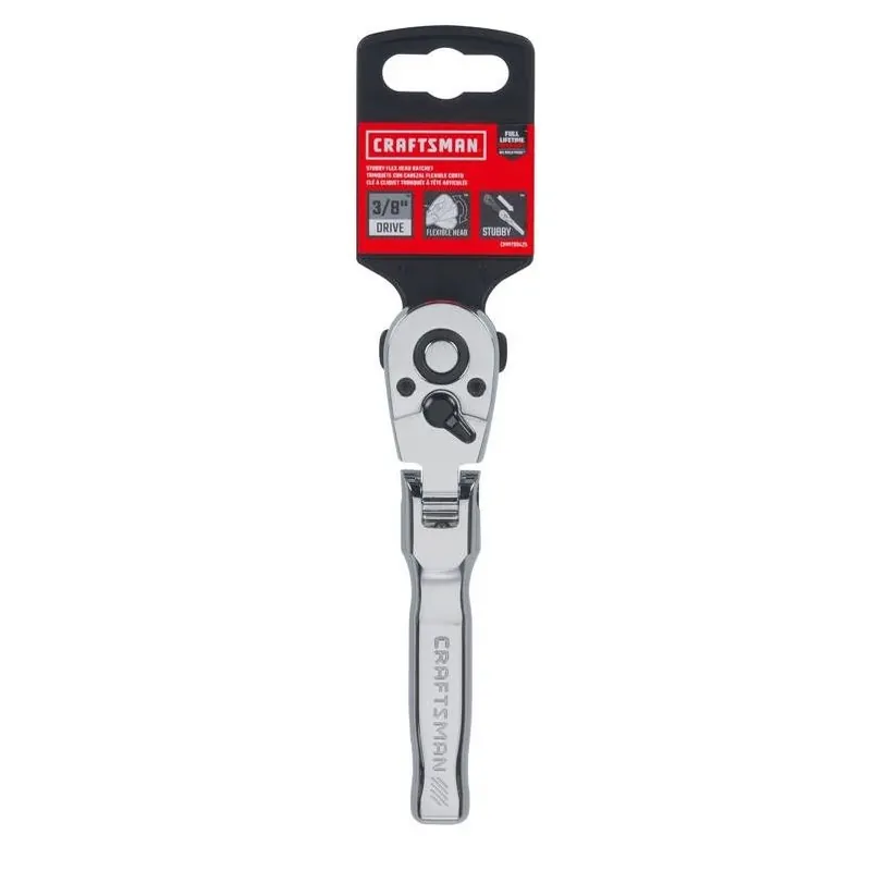 Craftsman 3/8 " Flex‑Head Stubby Ratchet – 72‑Tooth Metric & SAE