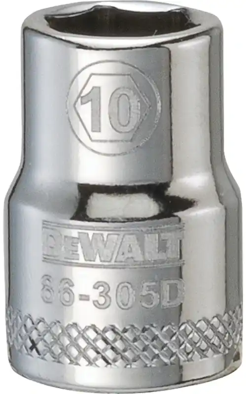 Metric Shallow Socket, 6-Point, 3/8 In. Drive, 10mm