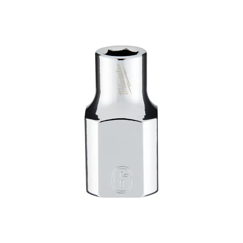 3/8 In. Drive 6 Mm 6-point Shallow Metric Socket With Four Flat Sides
