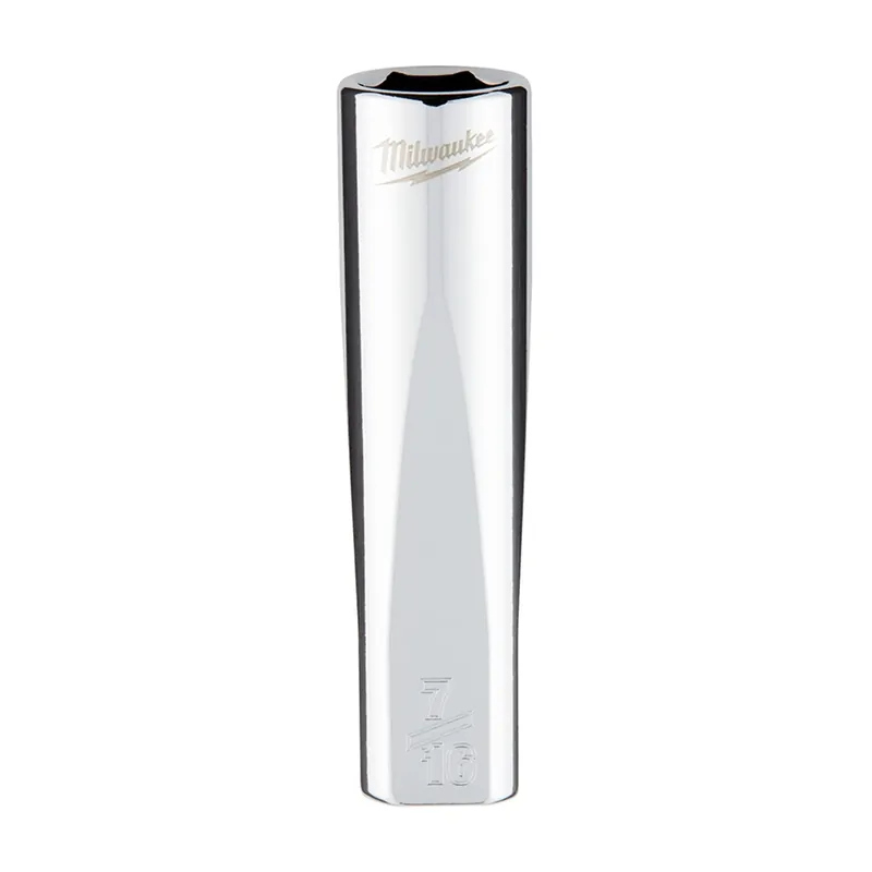 3/8 In. Drive 7/16 In. 6-point Deep Socket With Four Flat Sides