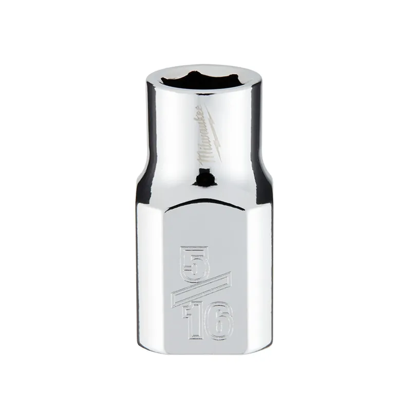 3/8 In. Drive 5/16 In. 6-point Shallow Standard Socket With Four Flat Sides