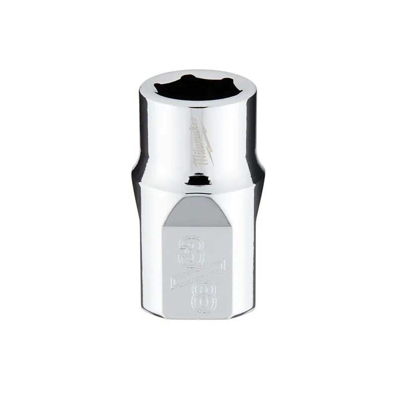 3/8 In. Drive 6-point Shallow Standard Socket With Four Flat Sides