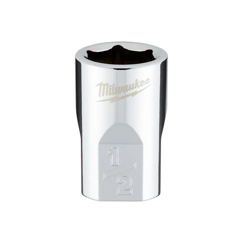 3/8 In. Drive 1/2 In. 6-point Shallow Standard Socket With Four Flat Sides