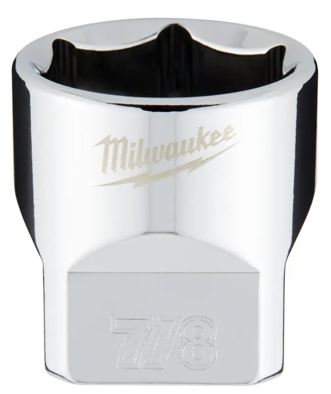 3/8 In. Drive 7/8 In. 6-point Shallow Standard Socket With Four Flat Sides
