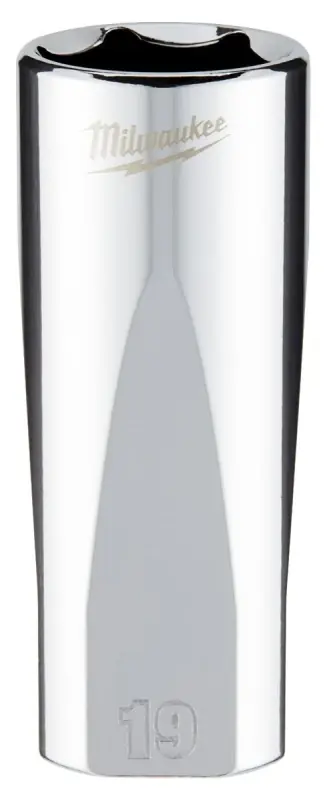 3/8 In. Drive 19 Mm 6-point Deep Metric Socket With Four Flat Sides