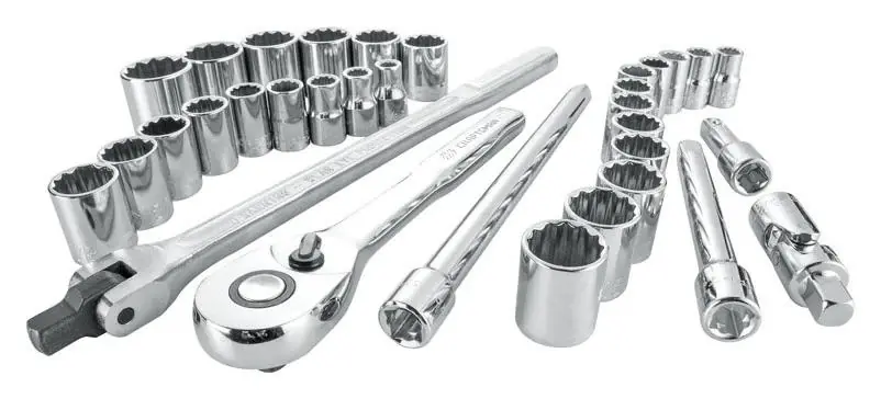 33‑Piece 1/2‑in. Craftsman Metric & SAE 12‑Point Ratchet Set
