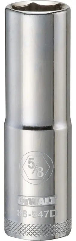 SAE Deep Socket, 6-Point, 1/2 In. Drive, 5/8 In.