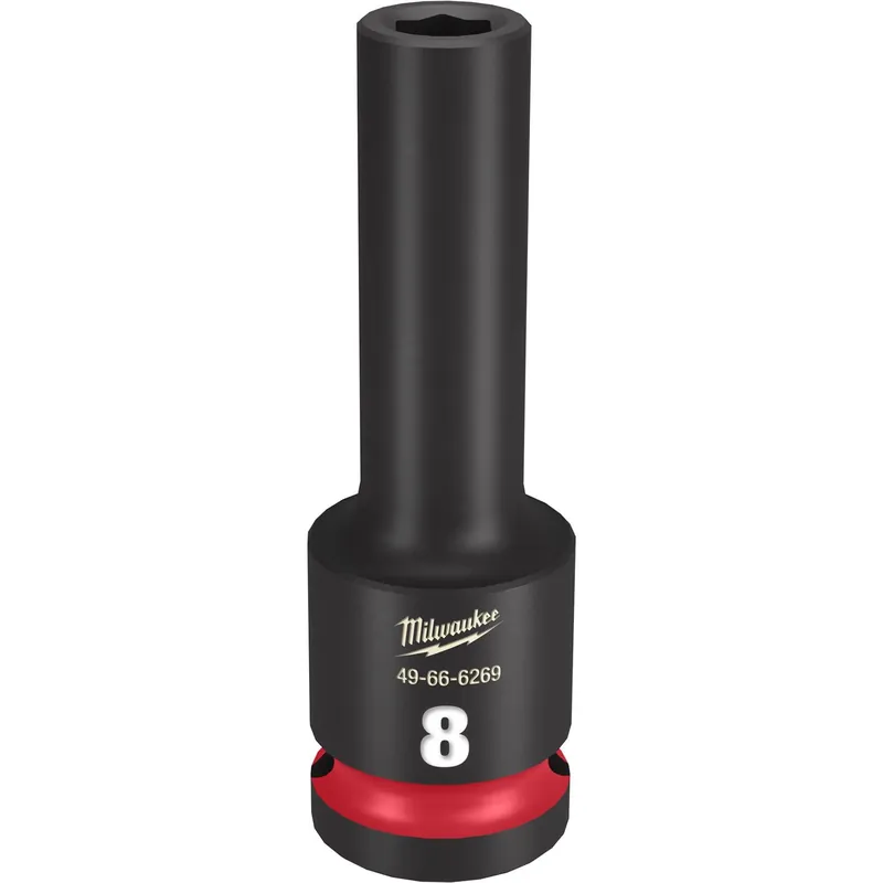 Shockwave 8 Mm X 1/2 In. Drive Deep Impact Socket - 6 Point