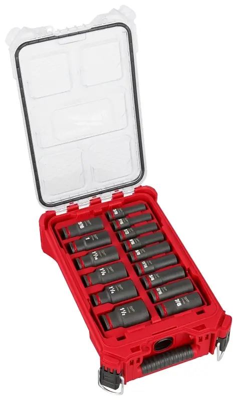 Shockwave 1/2 In. Drive 15-piece Deep Impact Socket Set With Packout Organizer