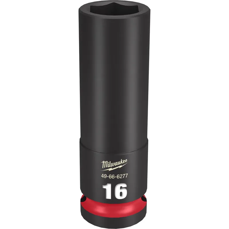 Shockwave 16 Mm X 1/2 In. Drive Metric/sae 6 Point Deep Impact Socket
